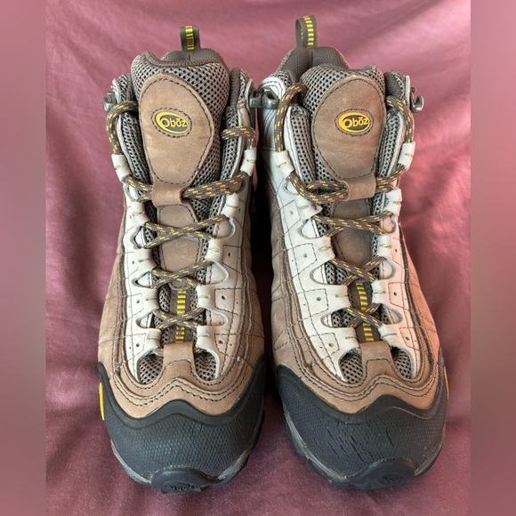 🥾EUC Oboz Waterproof Hiking Boots, Women’s size 10.5 (taupe w/ grey) - Picture 4 of 8